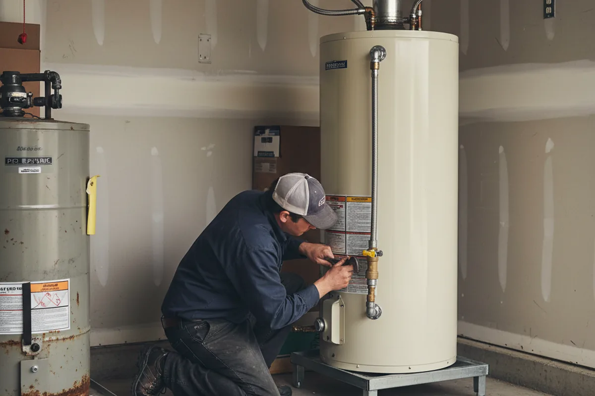 Water heater and shutoff valve replacement in Round Mountain