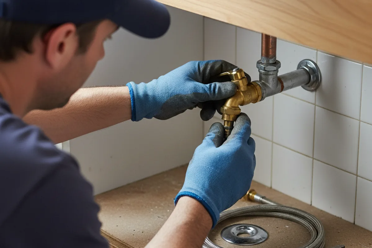Shutoff valve and fitting work during Emergency Plumbing in Round Mountain